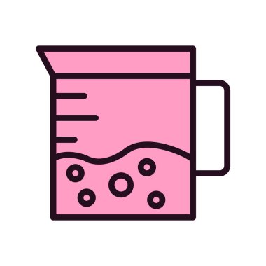 Beaker simgesi, vektör illüstrasyonu