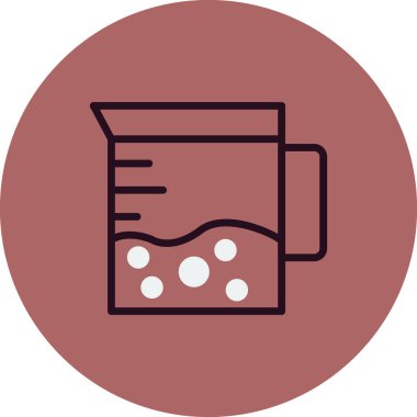 Beaker simgesi, vektör illüstrasyonu