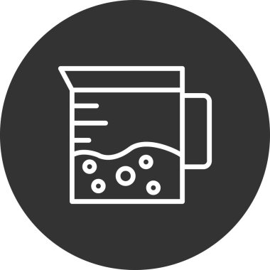 Beaker simgesi, vektör illüstrasyonu