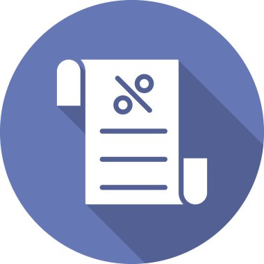 Fatura indirimi simgesi, vektör illüstrasyonu 