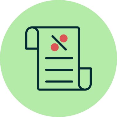 Fatura indirimi simgesi, vektör illüstrasyonu 