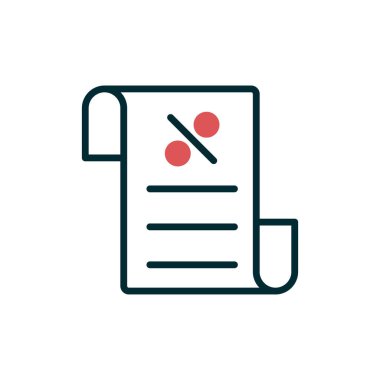 Fatura indirimi simgesi, vektör illüstrasyonu 