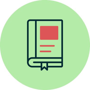 Kitap simgesinin vektör sanatı çizimi