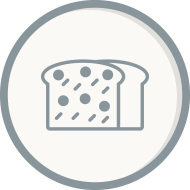 Ekmek ve vektör illüstrasyonlu vektör gıda simgesi