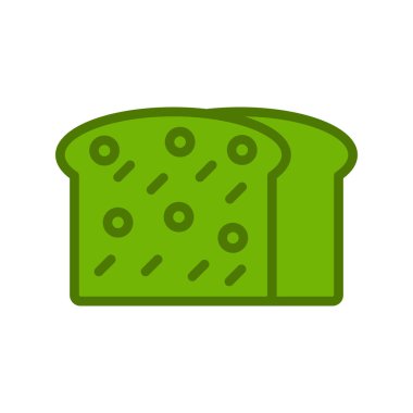 Ekmek ve vektör illüstrasyonlu vektör gıda simgesi