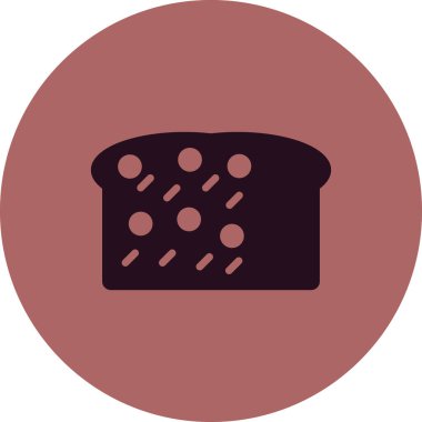 Ekmek ve vektör illüstrasyonlu vektör gıda simgesi