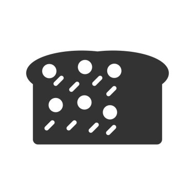 Ekmek ve vektör illüstrasyonlu vektör gıda simgesi