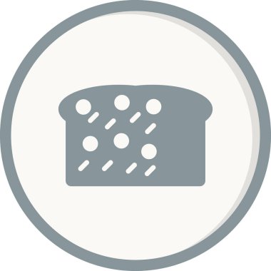 Ekmek ve vektör illüstrasyonlu vektör gıda simgesi