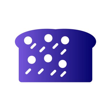 Ekmek ve vektör illüstrasyonlu vektör gıda simgesi