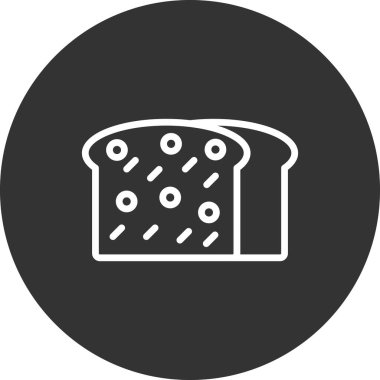 Ekmek ve vektör illüstrasyonlu vektör gıda simgesi