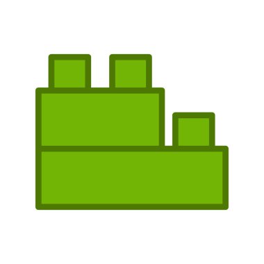 Tuğla simgesi, vektör illüstrasyonu