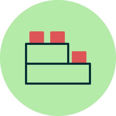 Tuğla simgesi, vektör illüstrasyonu