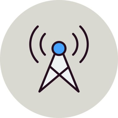 Yayın simgesi, vektör illüstrasyonu