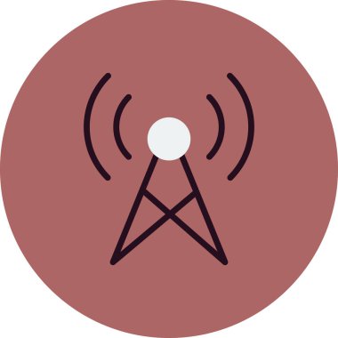 Yayın simgesi, vektör illüstrasyonu