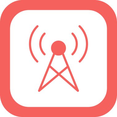 Yayın simgesi, vektör illüstrasyonu