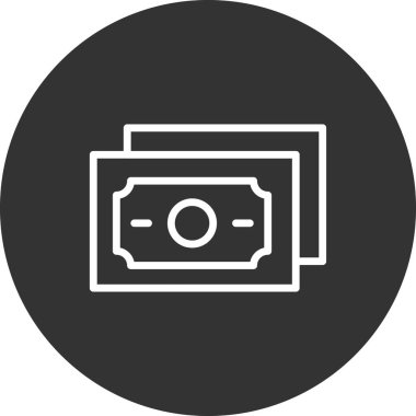 para simgesi vektörü. Banknotların vektör çizimi, finans kavramı.