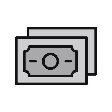 para simgesi vektörü. Banknotların vektör çizimi, finans kavramı.