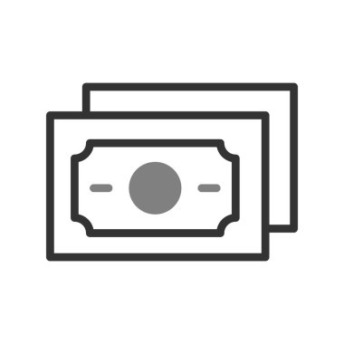 para simgesi vektörü. Banknotların vektör çizimi, finans kavramı.