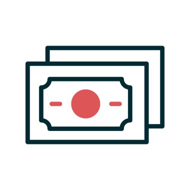 para simgesi vektörü. Banknotların vektör çizimi, finans kavramı.