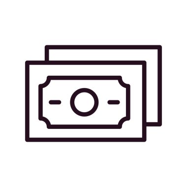 para simgesi vektörü. Banknotların vektör çizimi, finans kavramı.