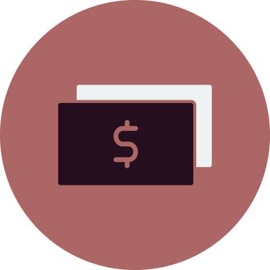 para simgesi vektörü. Dolar banknotlarının vektör çizimi, finans kavramı.