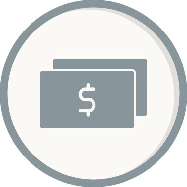 para simgesi vektörü. Dolar banknotlarının vektör çizimi, finans kavramı.