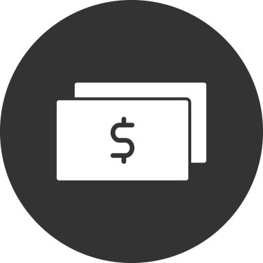 para simgesi vektörü. Dolar banknotlarının vektör çizimi, finans kavramı.