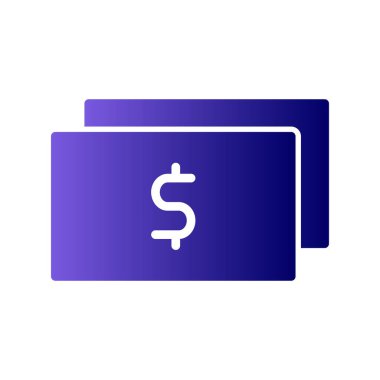 para simgesi vektörü. Dolar banknotlarının vektör çizimi, finans kavramı.