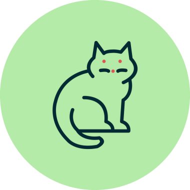 kedi hayvan simgesi vektör illüstrasyon