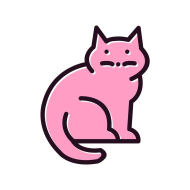 kedi hayvan simgesi vektör illüstrasyon