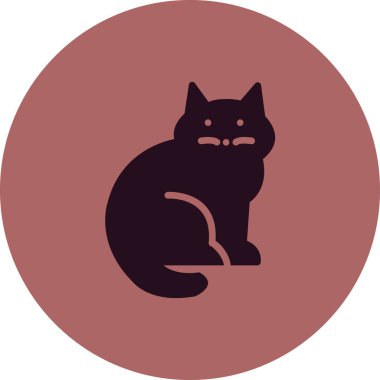 kedi hayvan simgesi vektör illüstrasyon