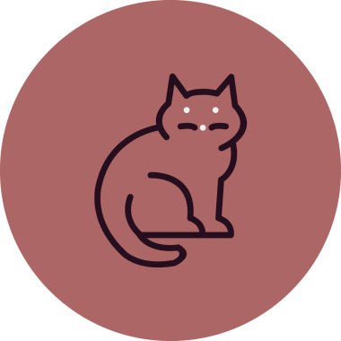 kedi hayvan simgesi vektör illüstrasyon