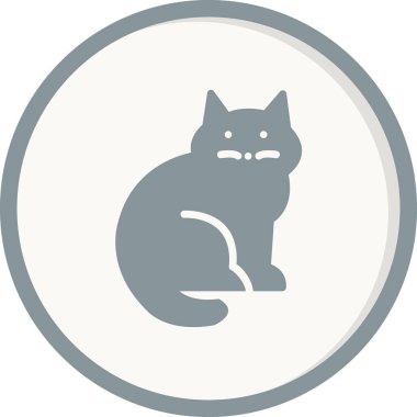 kedi hayvan simgesi vektör illüstrasyon