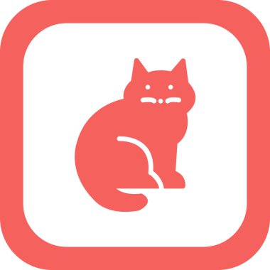 kedi hayvan simgesi vektör illüstrasyon
