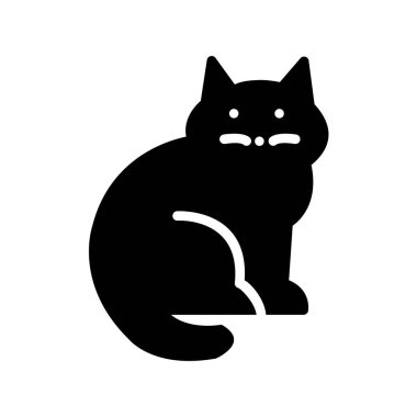 kedi hayvan simgesi vektör illüstrasyon