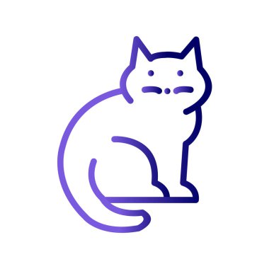 kedi hayvan simgesi vektör illüstrasyon