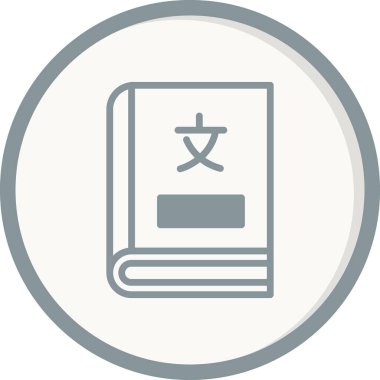 sözlük kitabı ikonu vektör illüstrasyonu