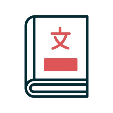 sözlük kitabı ikonu vektör illüstrasyonu