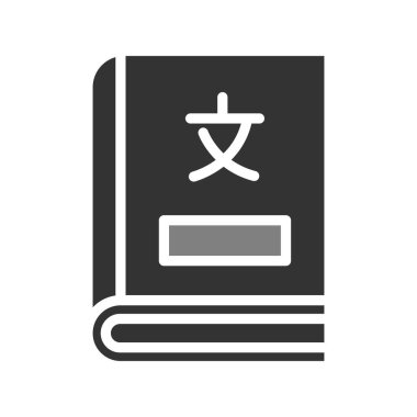 sözlük kitabı ikonu vektör illüstrasyonu