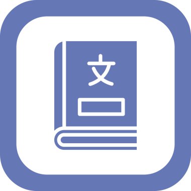 sözlük kitabı ikonu vektör illüstrasyonu