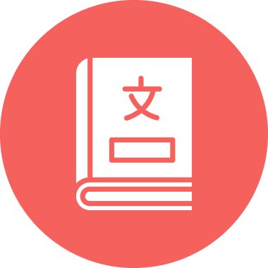 sözlük kitabı ikonu vektör illüstrasyonu