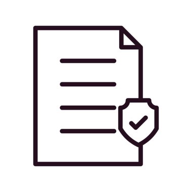 belge simgesi, vektör çizimi 