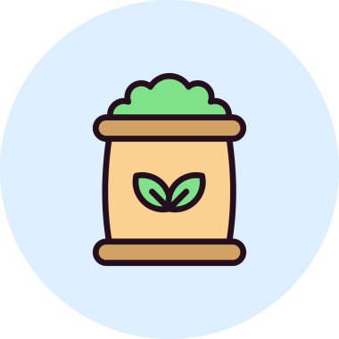 Gübre simgesi, vektör illüstrasyonu