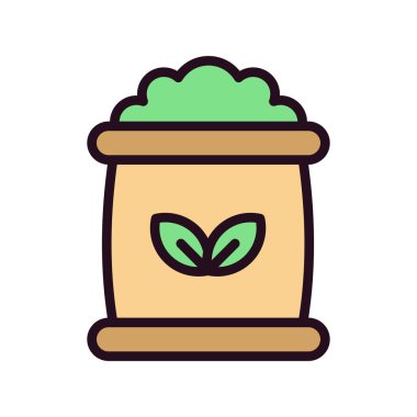 Gübre simgesi, vektör illüstrasyonu