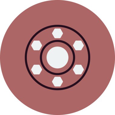 Flange simgesi, vektör illüstrasyonu