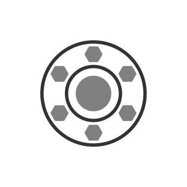 Flange simgesi, vektör illüstrasyonu