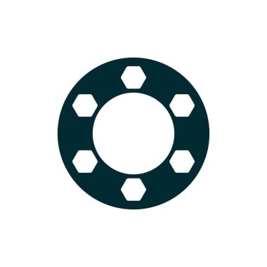 Flange simgesi, vektör illüstrasyonu