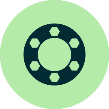 Flange simgesi, vektör illüstrasyonu