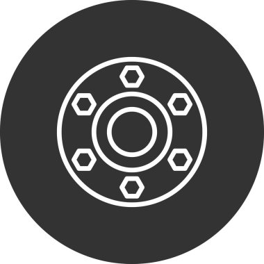 Flange simgesi, vektör illüstrasyonu