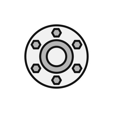Flange simgesi, vektör illüstrasyonu